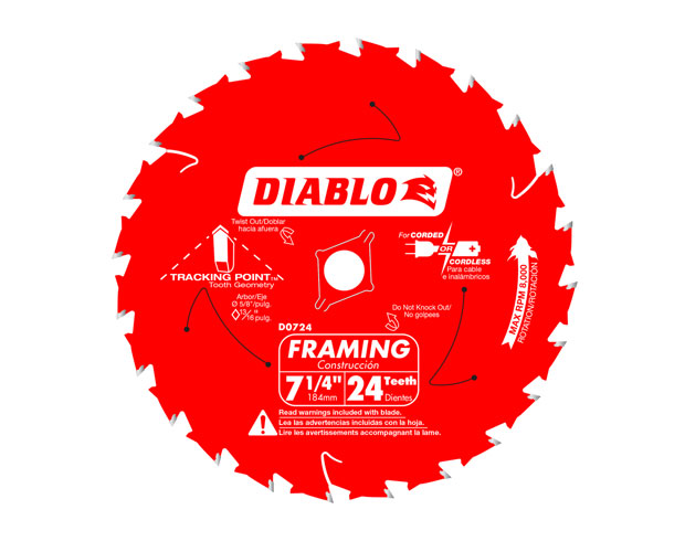 Пильный диск 184 мм / 16 мм (7 1/4') на 24 зуба по дереву Freud