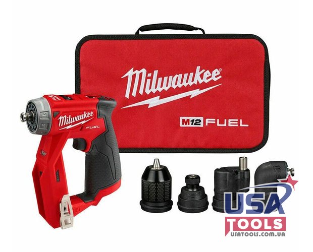 Дриль-шурупокрут безщітковий 5 в 1 зі знімними патронами M12 Milwaukee 2505-20 (без акб)