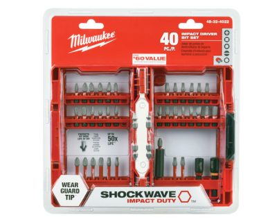 Набір ударних біт 40 шт SHOCKWAVE в кейсі Milwaukee 48-32-4022