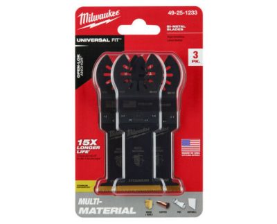 Набір з 3 титанованих полотен по усіх матеріалах для мультитула Milwaukee 49-25-1233