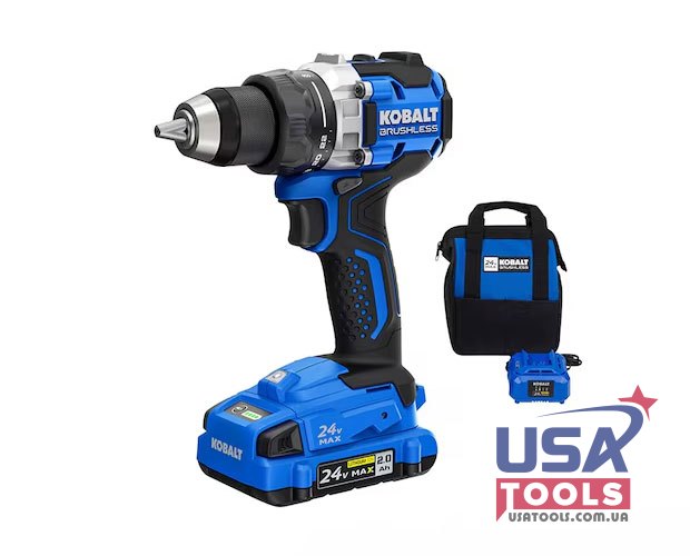 Дриль-шурупокрут безщітковий 96 нм 24V (1 x 2.0 Аг) Kobalt 4913878 (комплект)