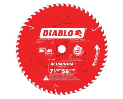 Пиляльний диск 184/16 мм (7 1/4") на 56 зубів по алюмінію Freud Diablo D0756NA
