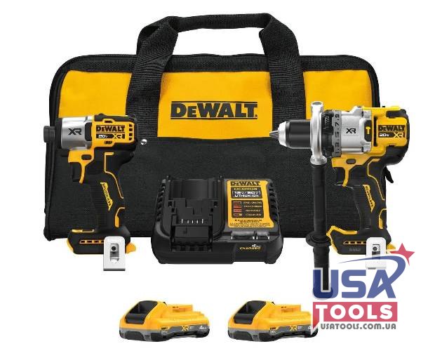 Набір шурупокрутів безщіткових (2 x 4.0 А/г) 18/20В Li DeWALT DCK2101QQ2 (комплект)