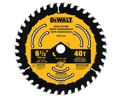 Пиляльний диск 165/16 мм (6 1/2") на 40 зубів для чистого різу дерева DeWALT DWA161240