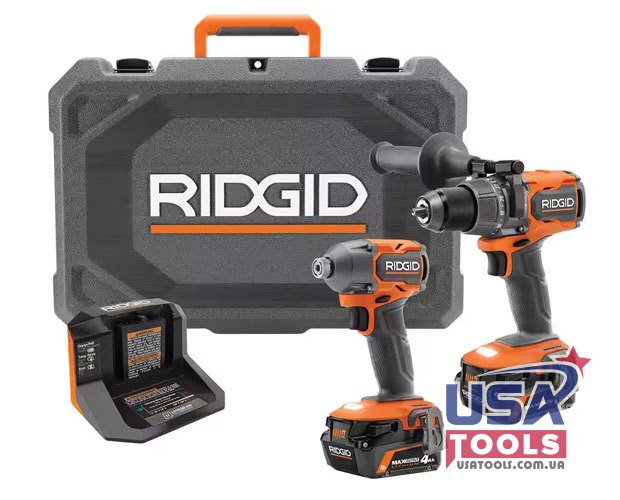 Набір безщіткових шурупокрутів (4.0 + 6.0 Аг) 18В Li Ridgid/AEG R92082 (комплект)