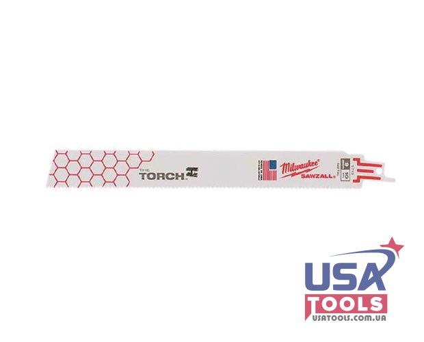 23 см биметаллическое 10 TPI усиленное полотно для сабельной пилы по металлу Torch Milwaukee 5713